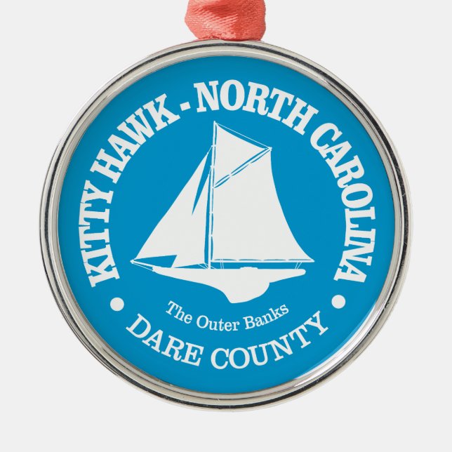 Kitty Hawk (sloop) Ornament Aus Metall (Vorne)