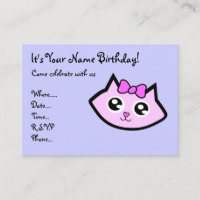 Kitty head Birthday Einladung