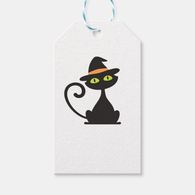 Kitty Hexe Classic T - Shirt Geschenkanhänger (Vorderseite)