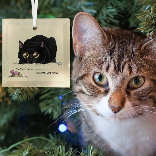 Kitty Hintern-Wiggle Ornament Aus Glas (Von Creator hochgeladen)