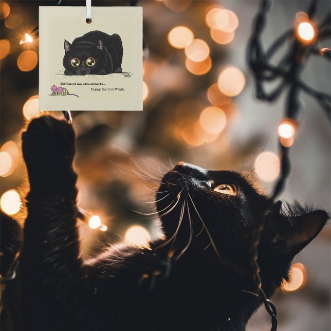 Kitty Hintern-Wiggle Ornament Aus Glas (Von Creator hochgeladen)