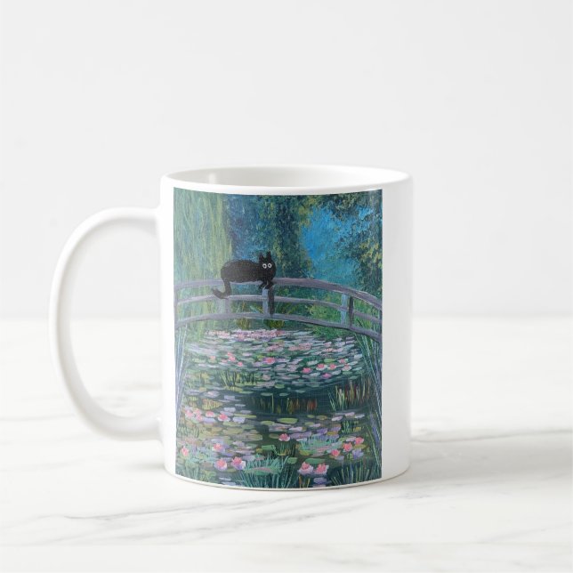 Kitty in der Monet-Tasse Kaffeetasse (Links)