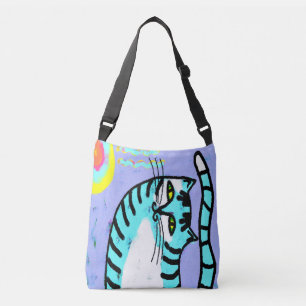 Kitty in der Sunshine Abstrakt Art Tote Bag Tragetaschen Mit Langen Trägern