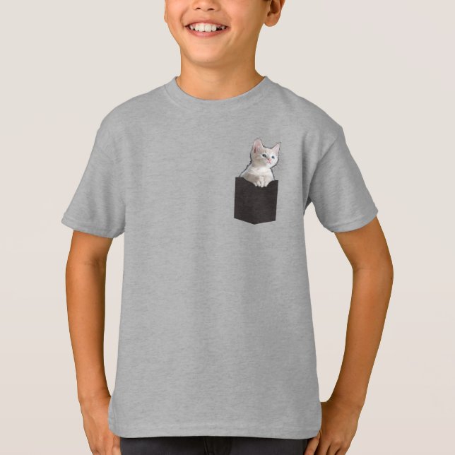 Kitty in der Tasche T-Shirt (Vorderseite)