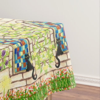 Kitty in einem Fenster Tischdecke