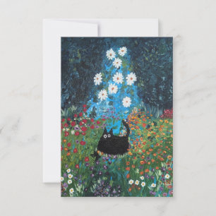 Kitty in Klimt Dankeskarte
