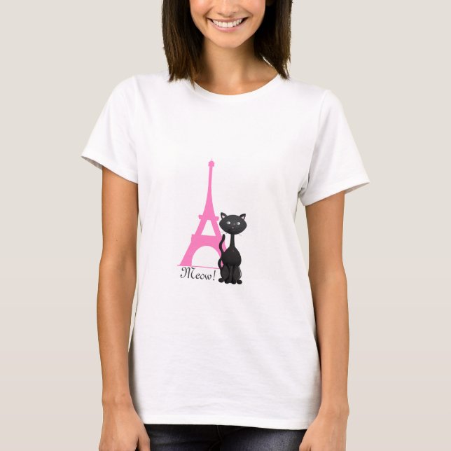 Kitty in Paris T-Shirt (Vorderseite)