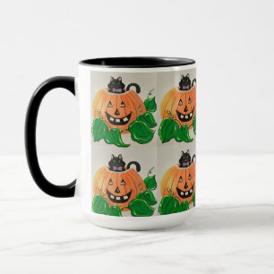 Kitty in Pumpkin Candy Jar Tasse