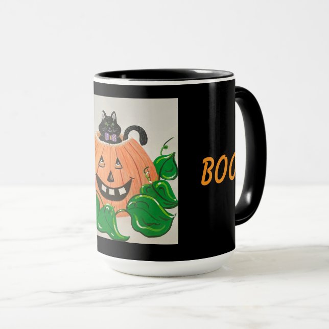 Kitty in Pumpkin Tasse (VorderseiteRechts)