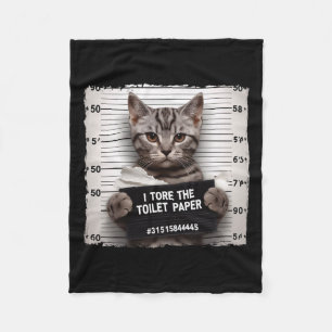 Kitty Jail Foto ich zerrissen die Toilettenpapier Fleecedecke