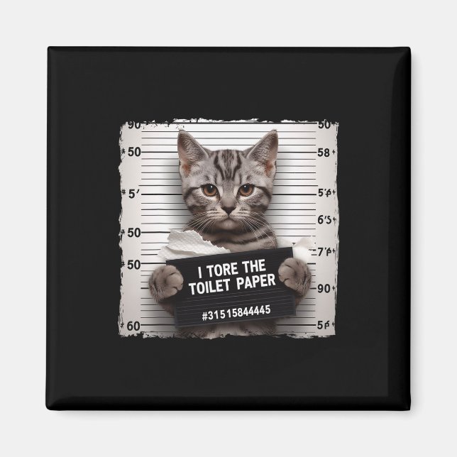 Kitty Jail Foto ich zerrissen die Toilettenpapier  Magnet (Vorne)