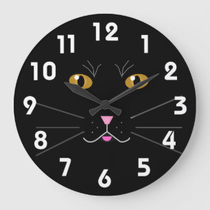 Kitty Kat Clock Große Wanduhr
