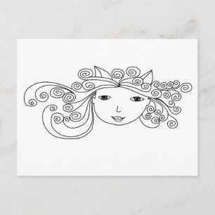 Kitty Kat Girl Postkarte