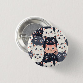 Kitty Kat Kaleidoscope Button