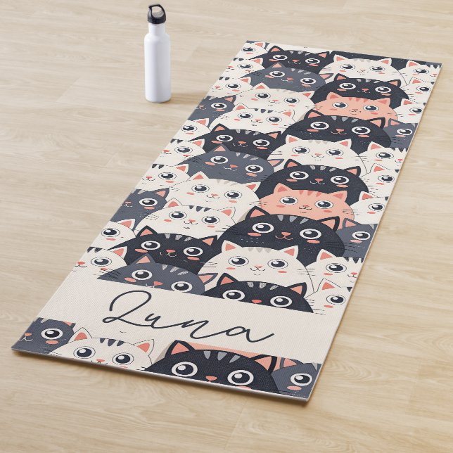 Kitty Kat Kaleidoscope Yogamatte (Beispiel)