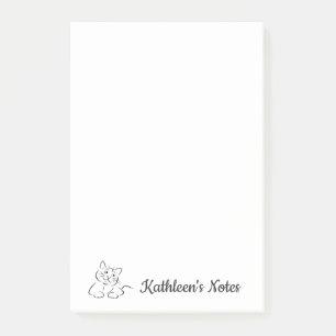 Kitty-Katzen-Liebe merkt besonders anfertigen Post-it Klebezettel