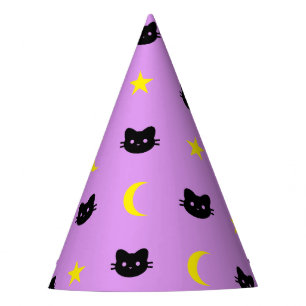 Kitty Katzen-Mond-und Stern-Party-Hut Partyhütchen