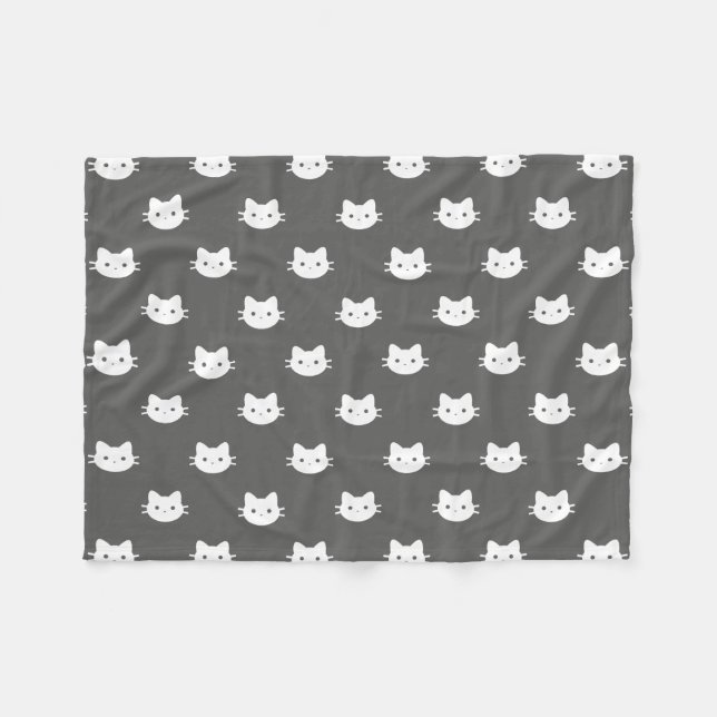 Kitty-Katzen-Polyester Fleece-Decke Fleecedecke (Vorderseite (Horizontal))