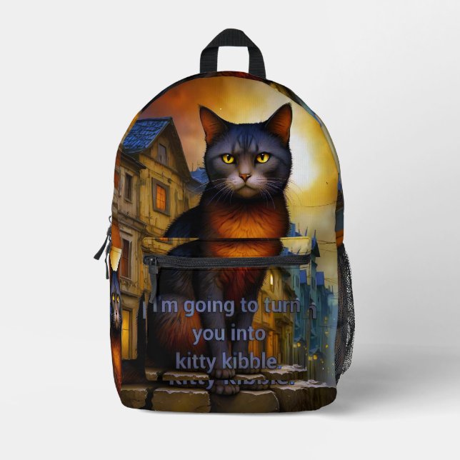 Kitty Kibble Bedruckter Rucksack (Vorderseite)