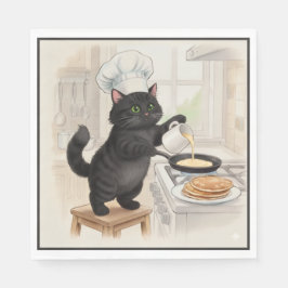 KItty Kichen Schwarze Katze, Servietten