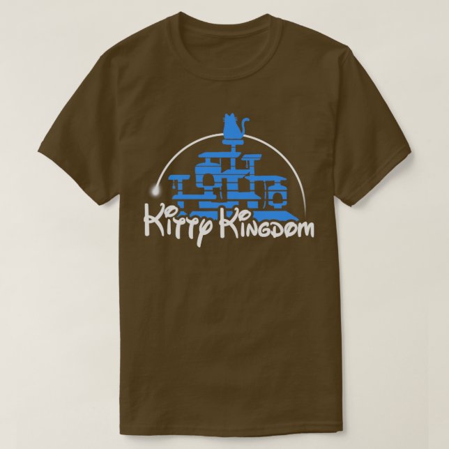 Kitty Kingdom Funny Parody Cat Tower T-Shirt (Design vorne)