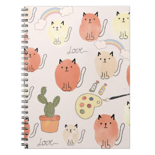 Kitty Kitten Cats: Süße Tier Pattern Notizblock
