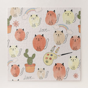 Kitty Kitten Cats: Süße Tier Pattern Puzzle