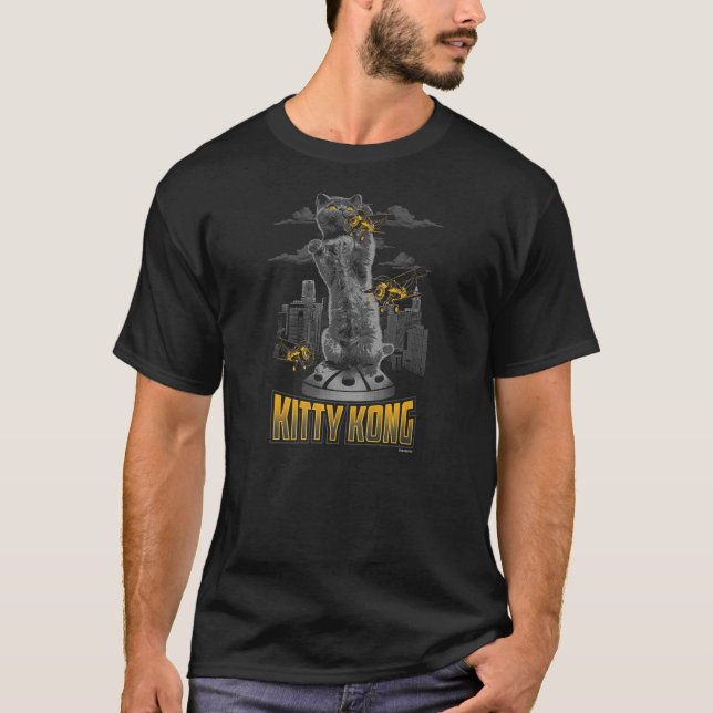 Kitty Kong Funny Niedlich Cat T-Shirt (Vorderseite)