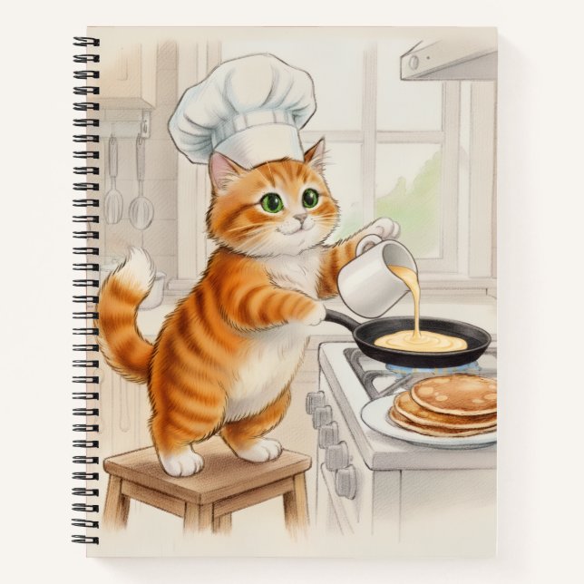 Kitty Küche, Spiralblock Notizbuch (Vorderseite)