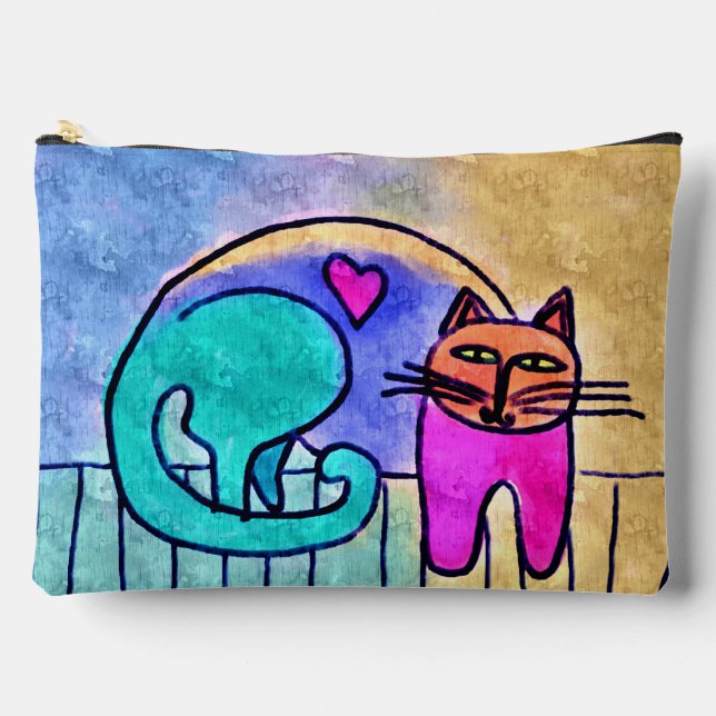 Kitty Liebe Abstrakt Art Zubehörtasche (Vorderseite)