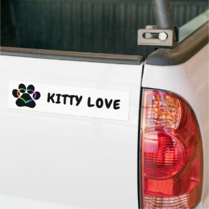 KITTY LIEBE Black Autoaufkleber