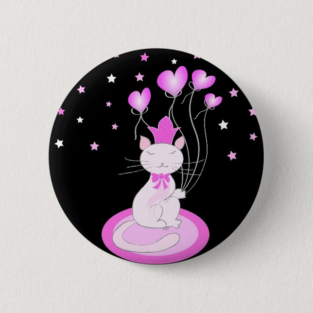 Kitty-Liebe - Button-Knopf Button (Vorderseite)