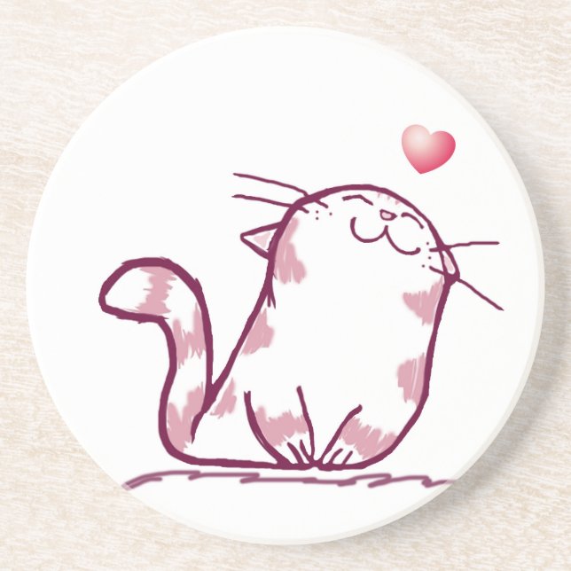 Kitty Liebe Getränkeuntersetzer (Vorne)