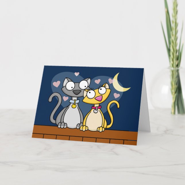Kitty Liebe Grußkarte Karte (Vorderseite)