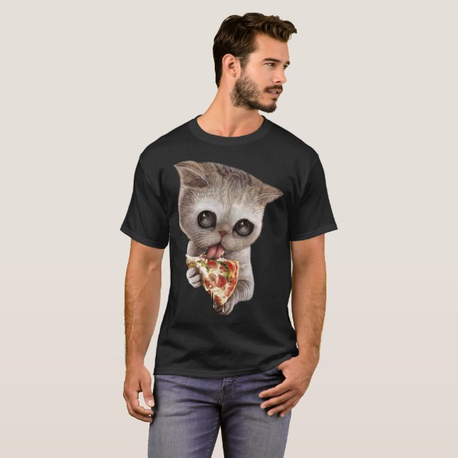 Kitty Liebe-Pizza auch T-Shirt (Vorne ganz)