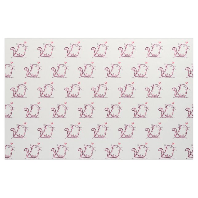 Kitty Liebe Stoff (Fat Quarter (45,7 x 55,9 cm))