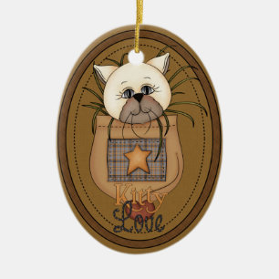 Kitty Liebe Weihnachts Foto Ornament für Ihre Katz
