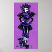 Kitty Lila Gothic Viktorianisch Angel Poster
