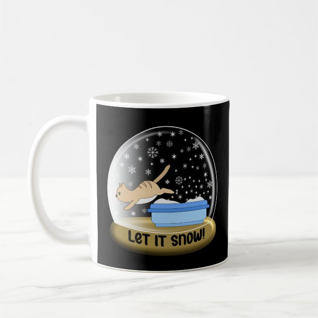 Kitty Litter Snow Globe Tasse (Links)