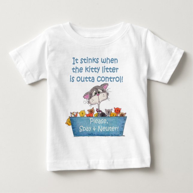 Kitty Litter Stinks Baby T-shirt (Vorderseite)