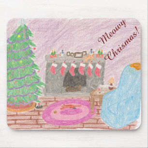 Kitty-mas Mischief (Weihnachten) Mousepad