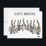 Kitty Menorah für Hanukkah Cats Feiertagskarte<br><div class="desc">Gute Ferien! Eine Hanukkah-Karte für Katzenliebhaber! 9 niedliche Kätzchen sind in Weihnachtsbeleuchtung verstrickt und bilden eine Menorah. Feiern Sie die Jahreszeit der Lichter mit dieser lustigen interreligiösen Urlaubskarte. Originelles Design von S. Fernleaf Designs.</div>