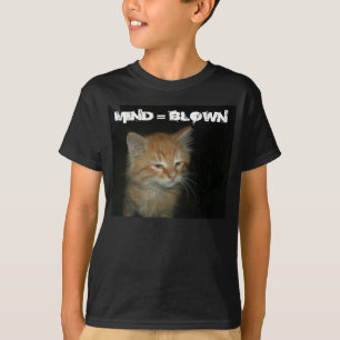 Kitty "MIND = BLOWN" Kinder Dunkler T - Shirt