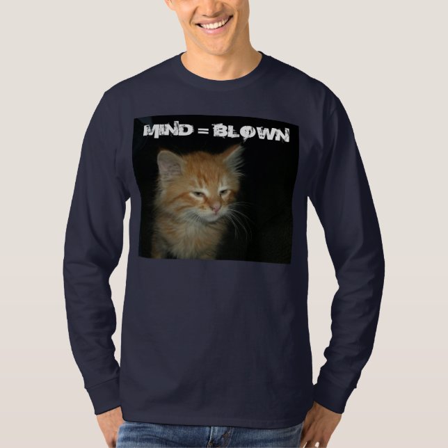 Kitty "MIND = BLOWN" Mens Long-Sleeve T - Shirt (Vorderseite)