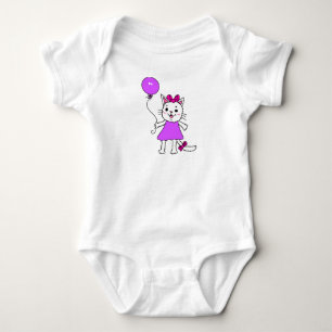 Kitty mit Ballon-Babytop Baby Strampler
