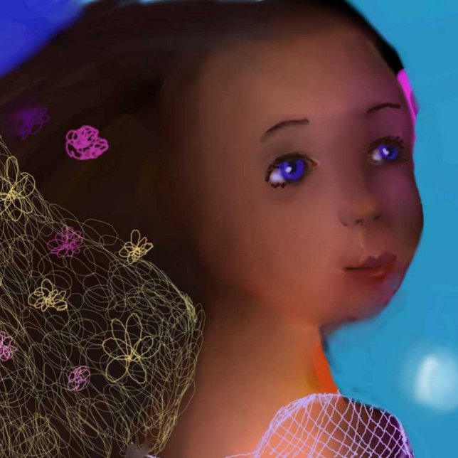 Kitty mit Vogel und abstrakten Lendenkissen (Von Creator hochgeladen)