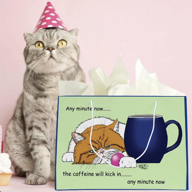 Kitty NEEDS Caffeine Große Geschenktüte (Von Creator hochgeladen)