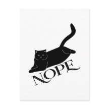 Kitty "Nope" komisches schwarzes Design