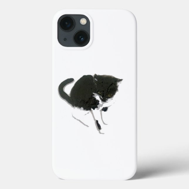 Kitty Painting Black and White Cat Case-Mate iPhone Hülle (Rückseite)