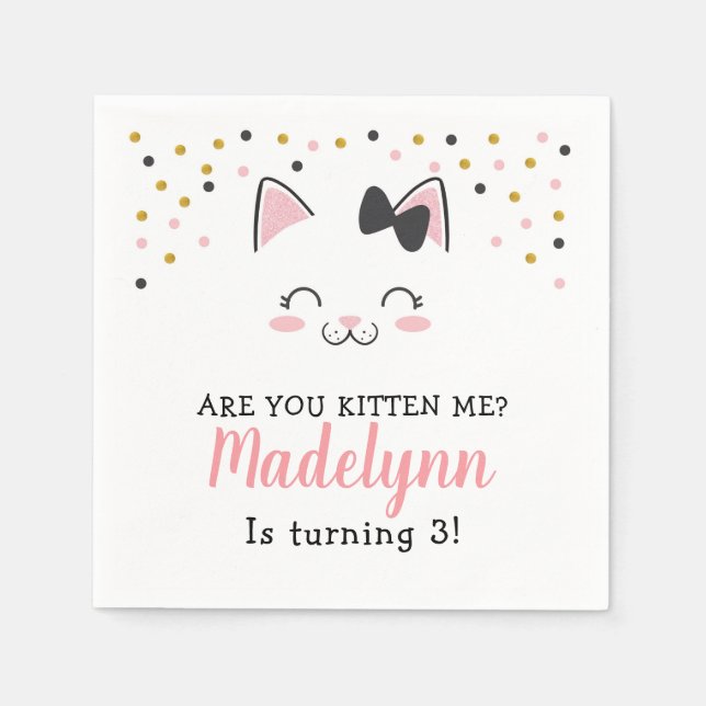 Kitty Paper Napkins Serviette (Vorderseite)